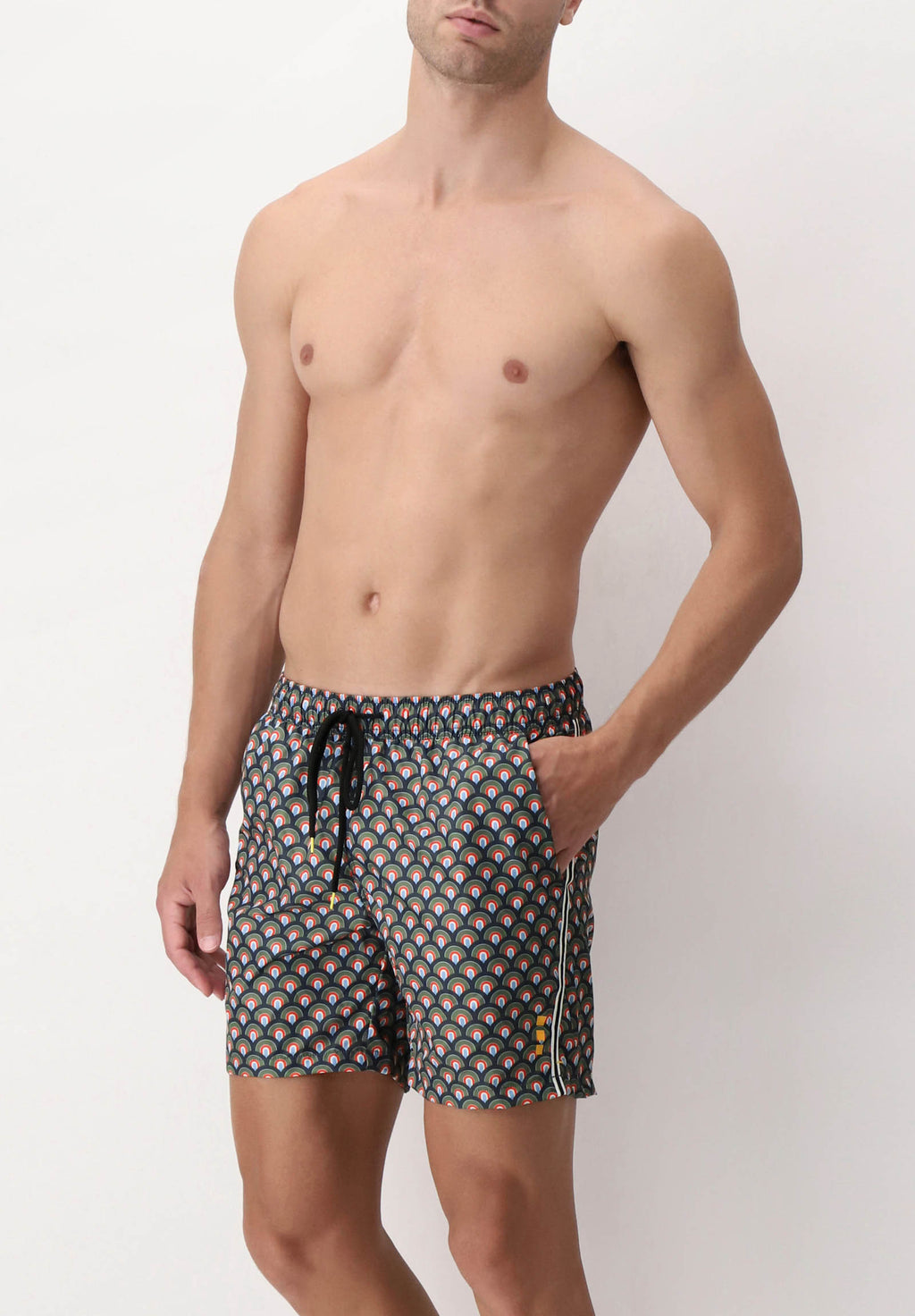 Printed Technical Fabric Swim Boxer - Fantasy Liberty Print