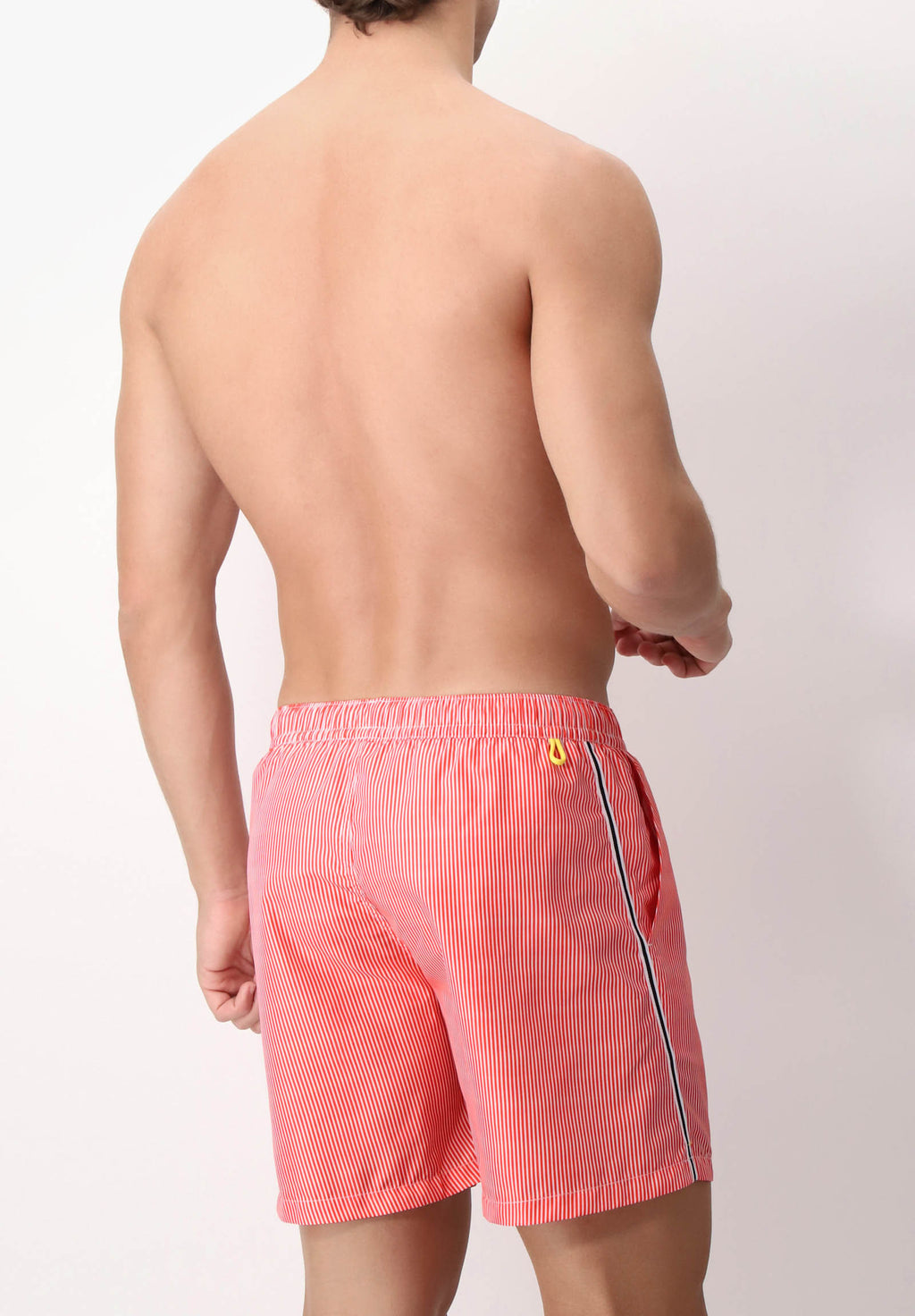 Printed Technical Fabric Swim Boxer - Even Striped