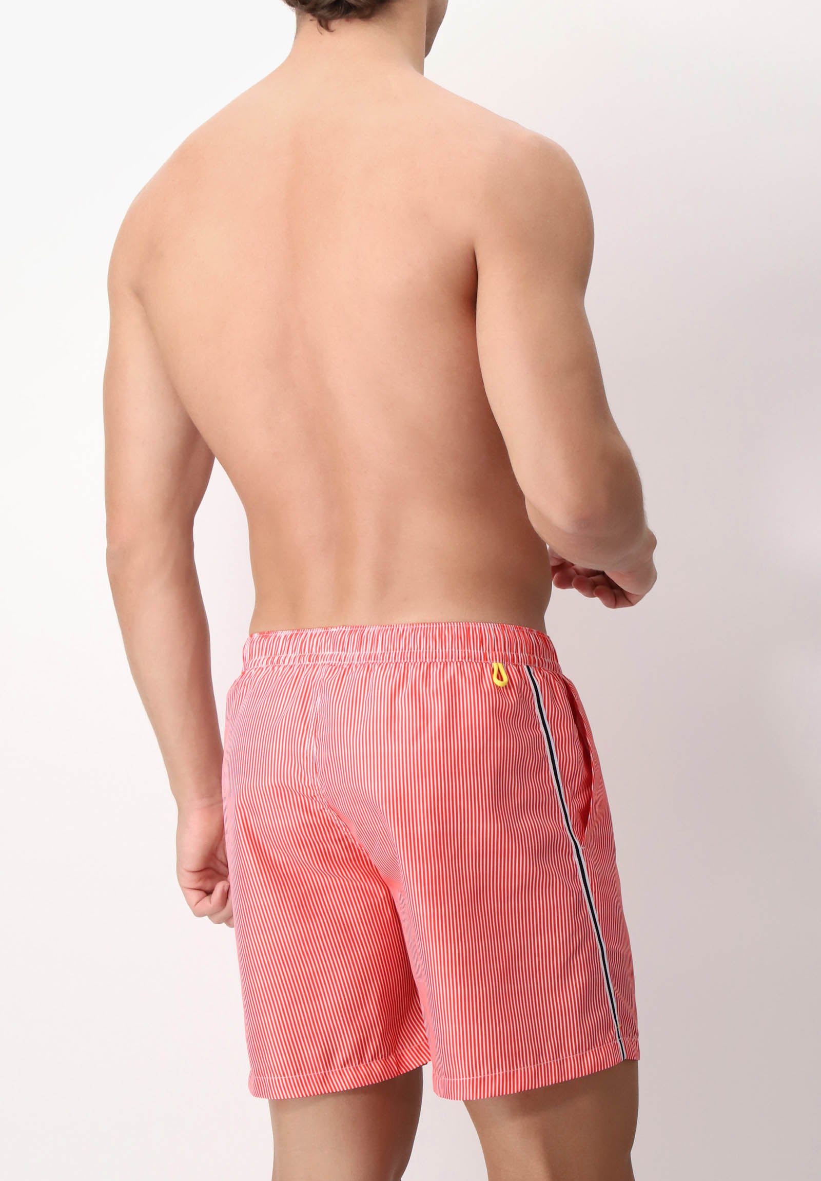 Printed Technical Fabric Swim Boxer - Even Striped