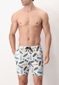 Printed Technical Fabric Swim Boxer - Surf Printed