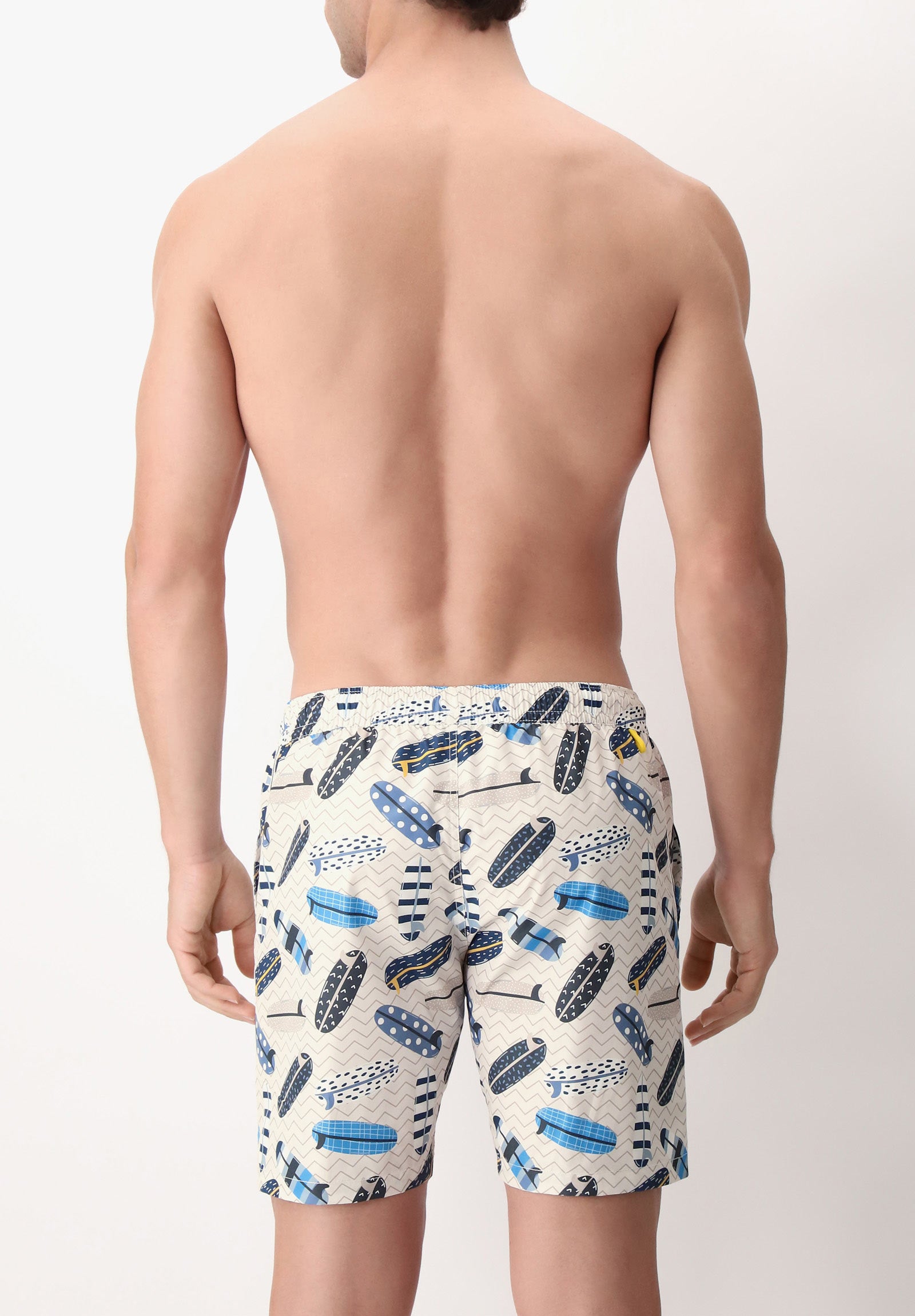 Printed Technical Fabric Swim Boxer - Surf Printed